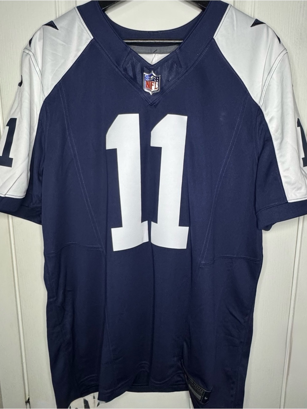 NFL Navy and White #11 Replica On Field Football Jersey